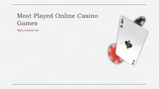 most played online casino games