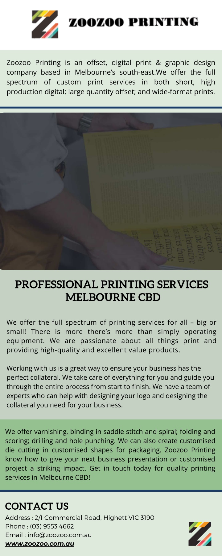 zoozoo printing is an offset digital print