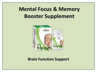 mental focus memory booster supplement