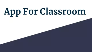 App For Classroom