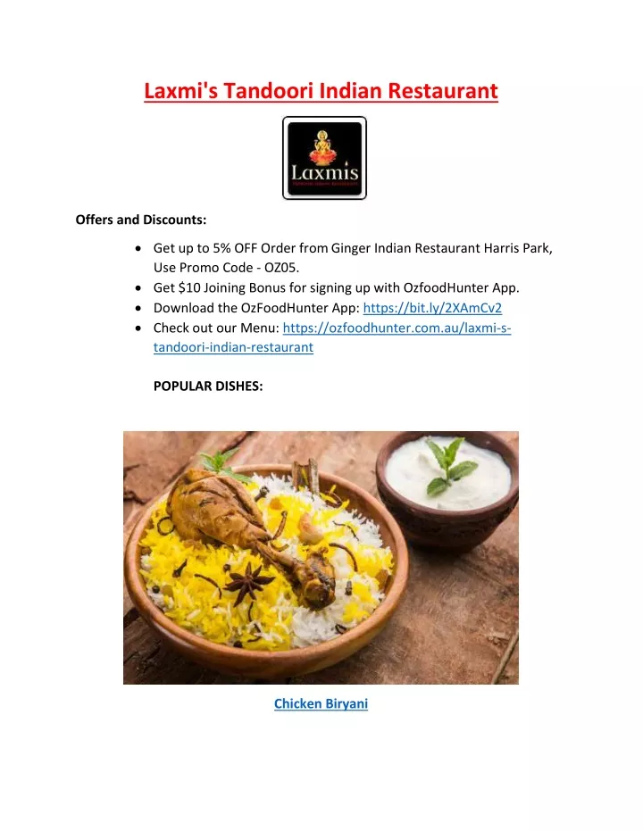 laxmi s tandoori indian restaurant