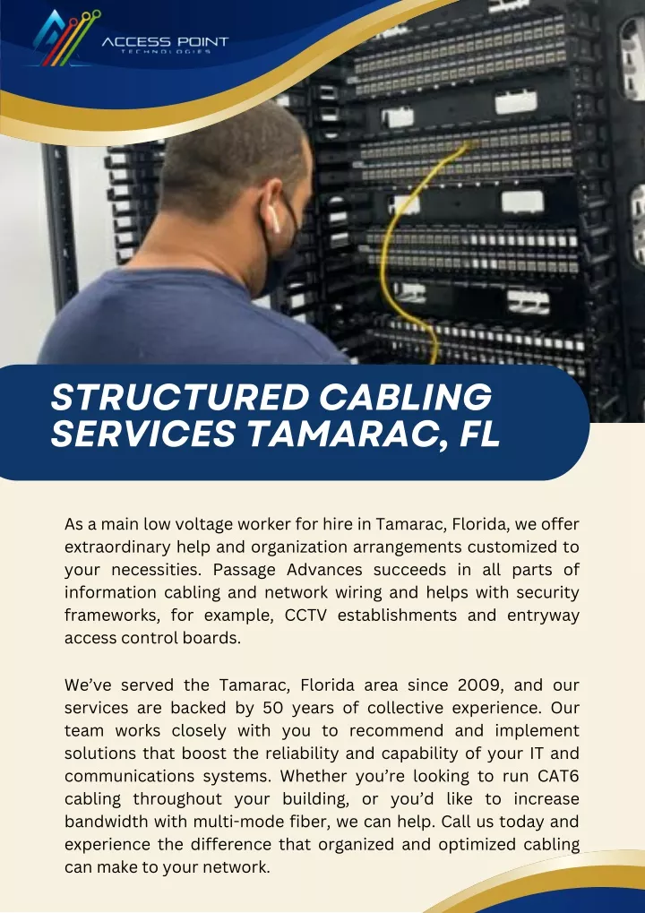 structured cabling services tamarac fl