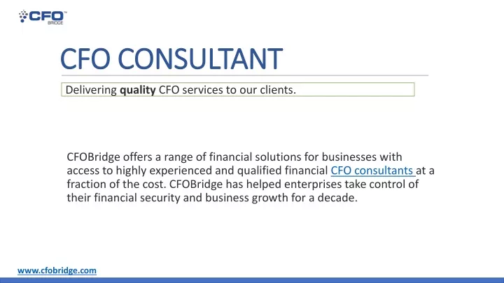 cfo consultant cfo consultant