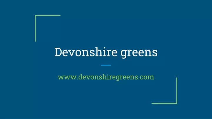 devonshire greens