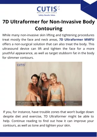 7D Ultraformer for Non-Invasive Body Contouring