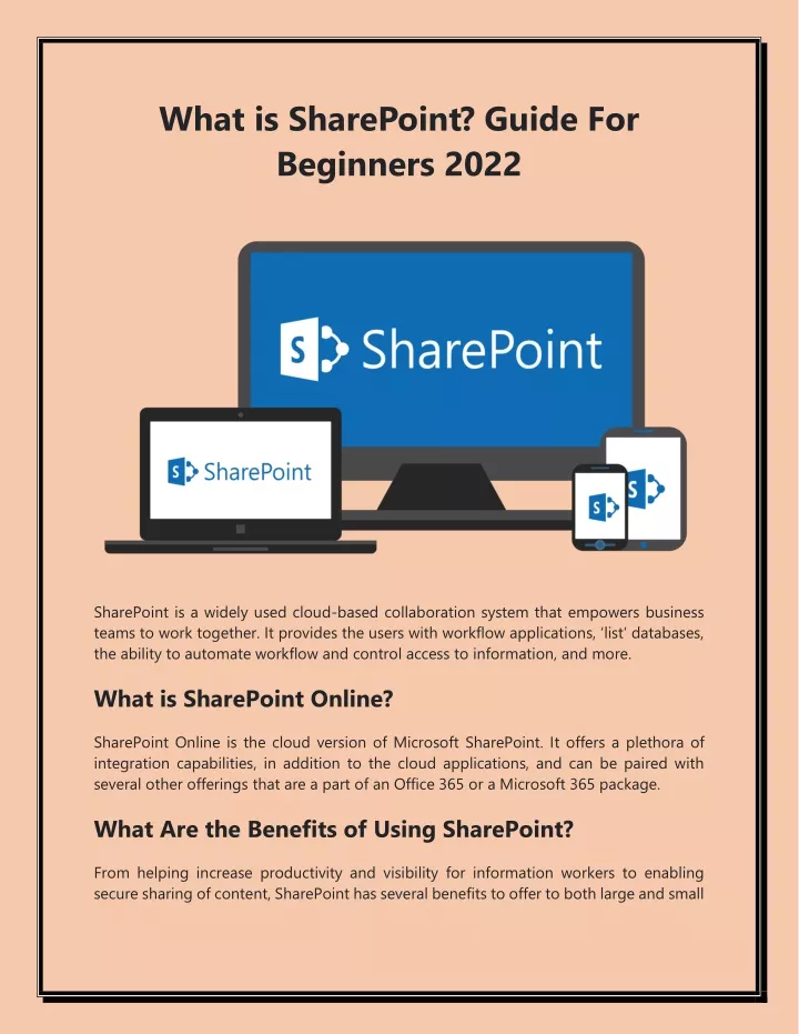 what is sharepoint guide for beginners 2022