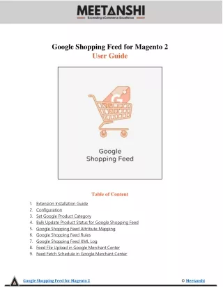 google shopping feed for magento 2 user guide
