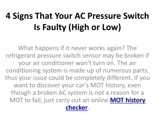4 signs that your ac pressure switch is faulty high or low
