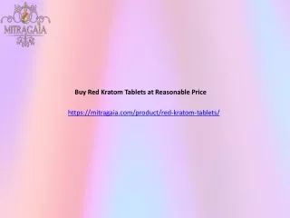 Red Kratom Tablets