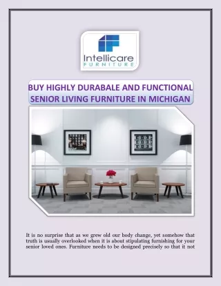 Buy Highly Durable and Functional Senior Living Furniture in Michigan