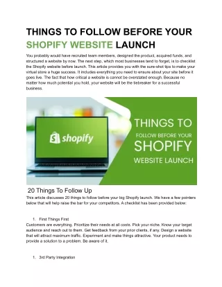 THINGS TO FOLLOW BEFORE YOUR SHOPIFY WEBSITE LAUNCH.docx