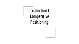 introduction to competitive positioning