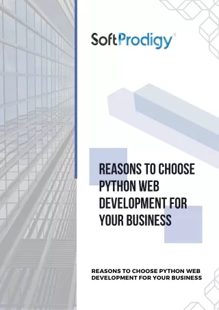 reasons to choose python web development for your