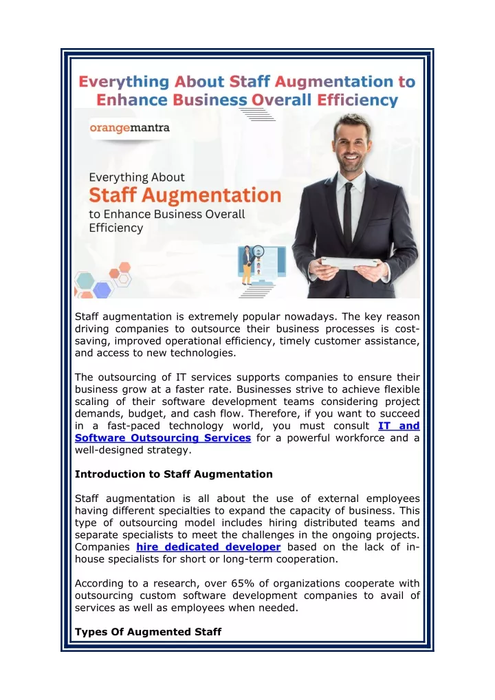 staff augmentation is extremely popular nowadays