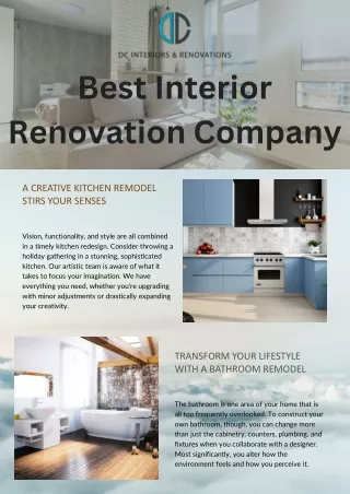 Best Interior Renovation Company | Dc Interiors & Renovations