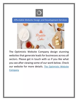 Affordable Website Design and Development Services