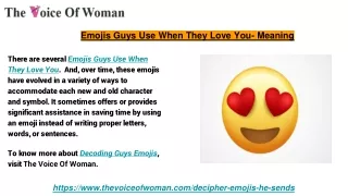 Emojis Guys Use When They Love You- Meaning