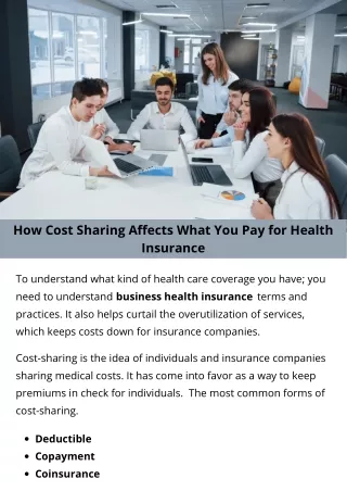 How Cost Sharing Affects What You Pay for Health Insurance
