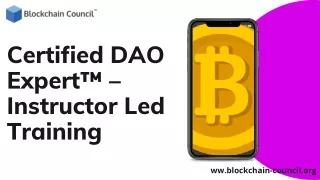 certified dao expert instructor led training