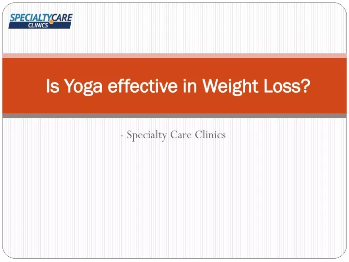 is yoga effective in weight loss