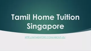 Tamil Home Tuition Singapore