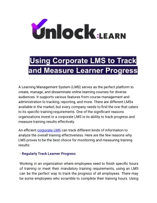 using corporate lms to track and measure learner