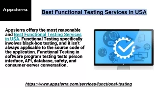 Best Functional Testing Services in USA