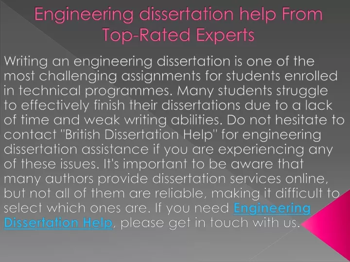 engineering dissertation help from top rated experts