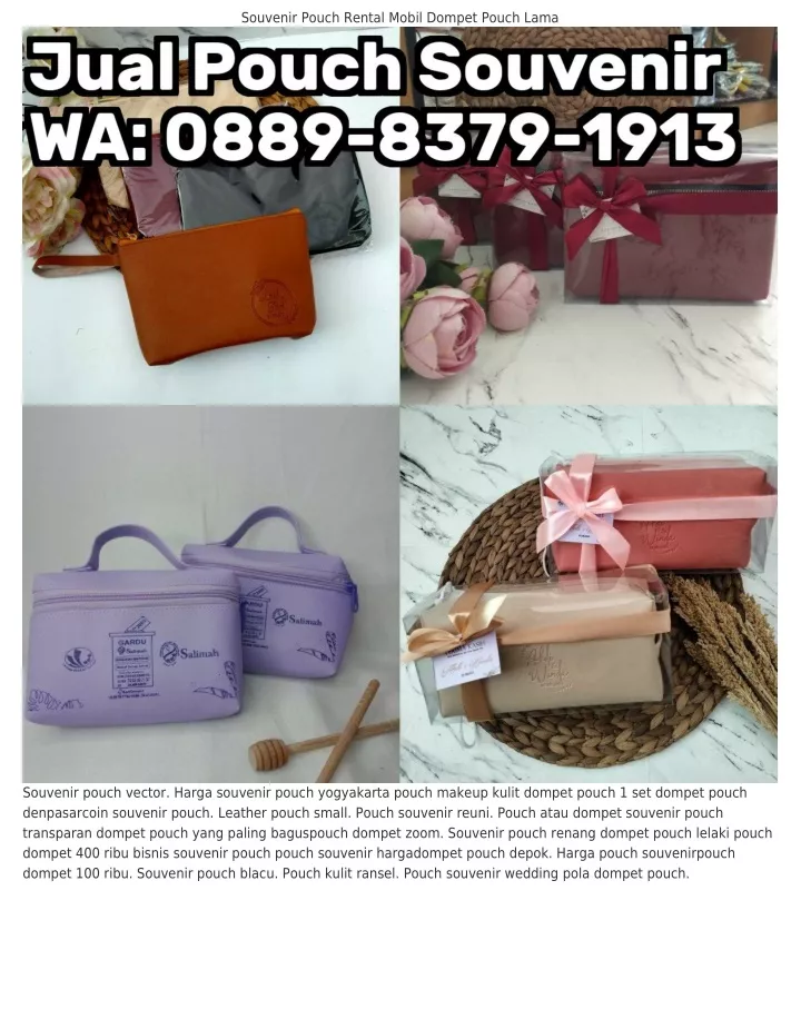 souvenir pouch rental mobil dompet pouch lama