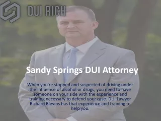 Sandy Springs DUI Attorney