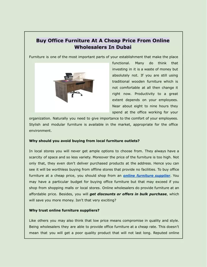 buy office furniture at a cheap price from online