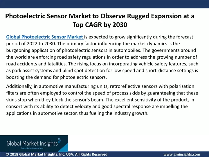 photoelectric sensor market to observe rugged