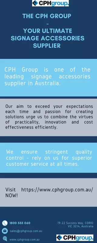 The CPH Group - Your Ultimate Signage Accessories Supplier