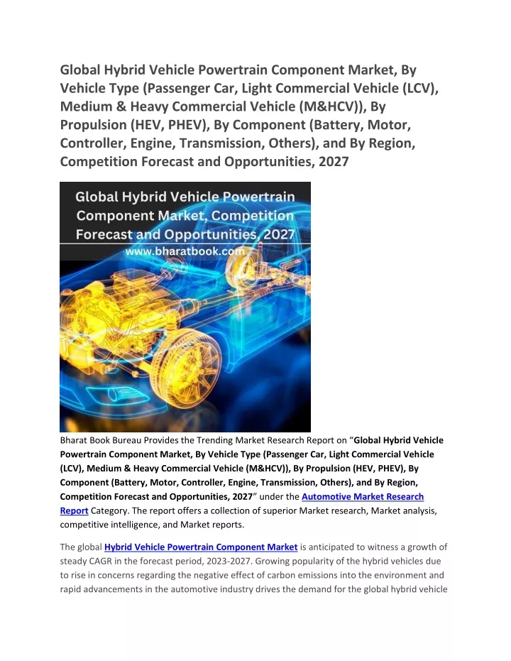 global hybrid vehicle powertrain component market