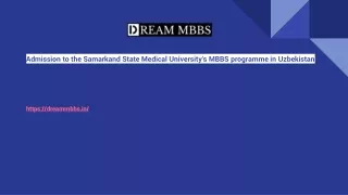 Admission to the Samarkand State Medical University's MBBS programme in Uzbekistan