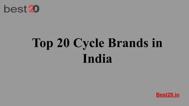 top 20 cycle brands in india