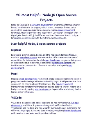 20 most helpful node js open source 20 most