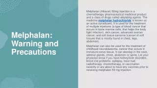 Melphalan Warning and Precautions