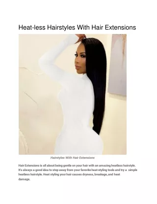 Heat-less Hairstyles With Hair Extensions