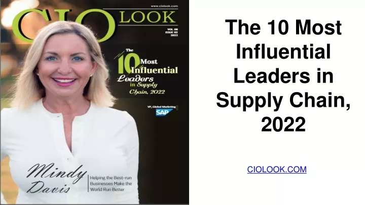 the 10 most influential leaders in supply chain