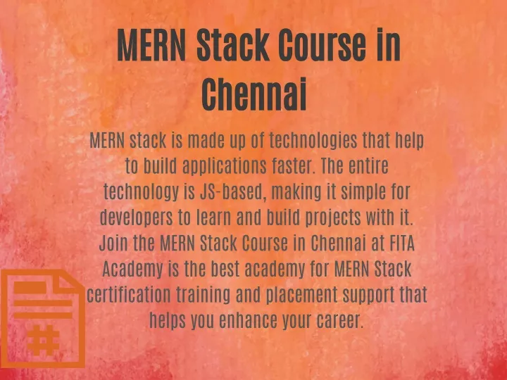 mern stack course in chennai mern stack is made