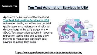 Top Test Automation Services in USA