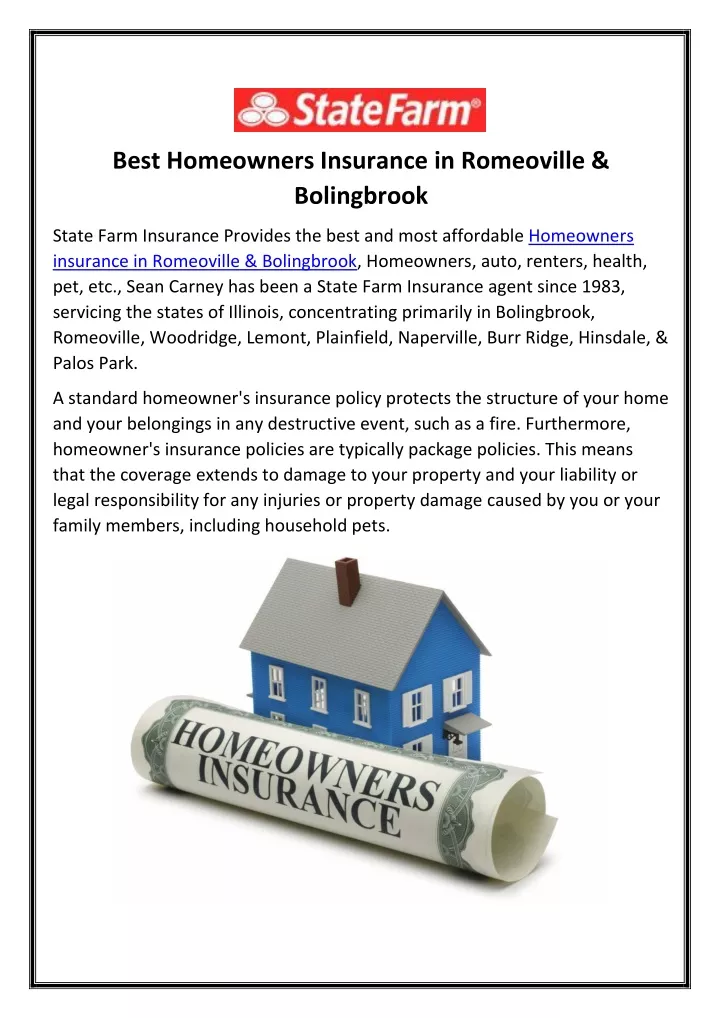 best homeowners insurance in romeoville