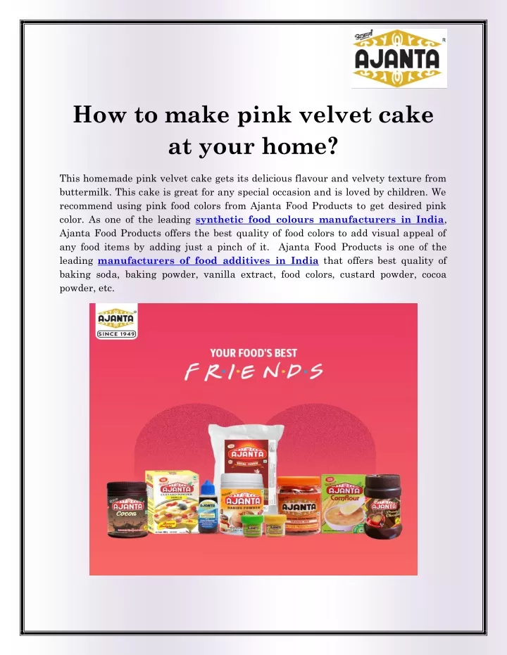 how to make pink velvet cake at your home