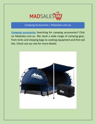 Camping Accessories | Madsales.com.au