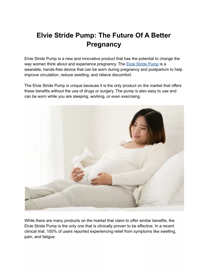 elvie stride pump the future of a better pregnancy