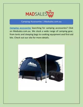 Camping Accessories | Madsales.com.au