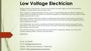 low voltage electrician