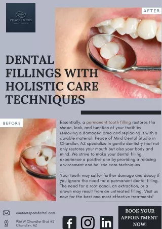 Dental Fillings with Holistic Care Techniques