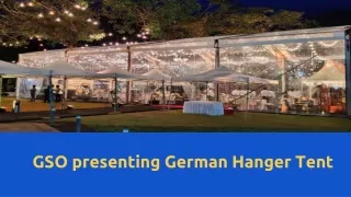 GSO presenting German hanger tent in New Delhi